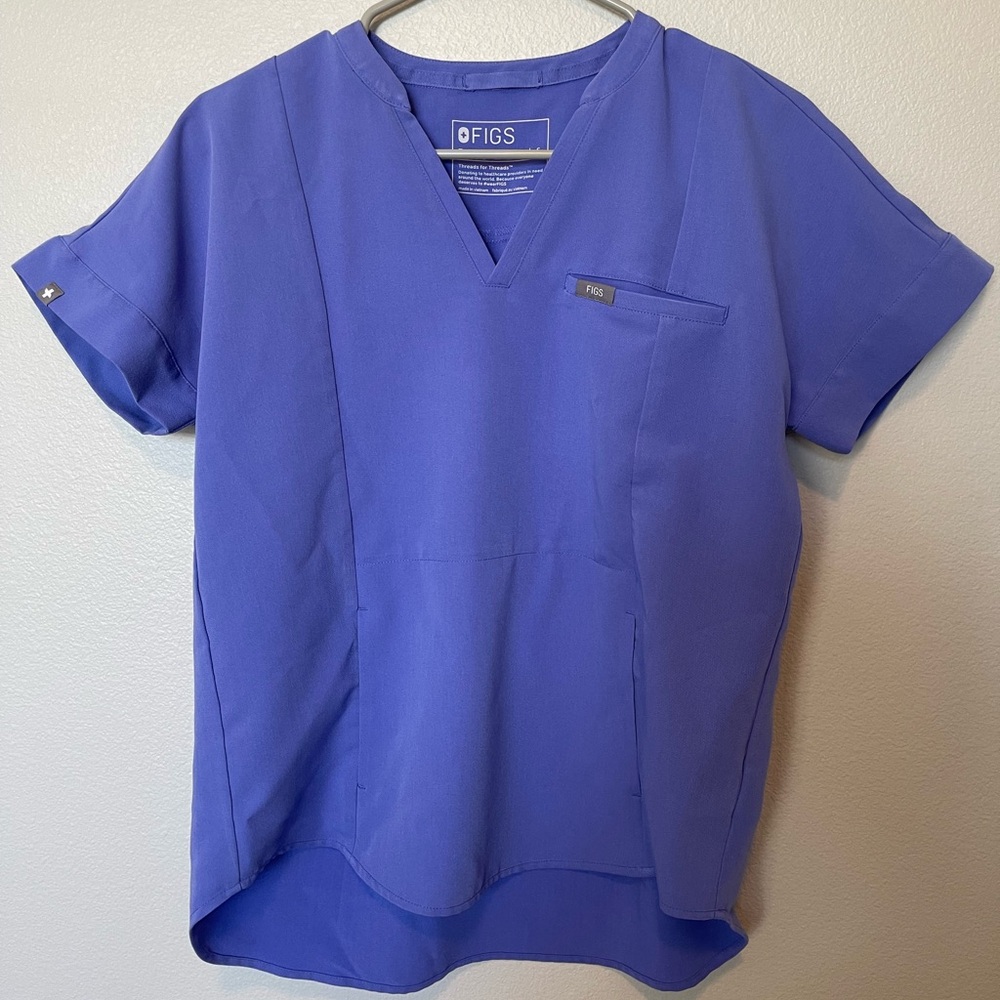 Figs Technical Collection Blue Scrub Top